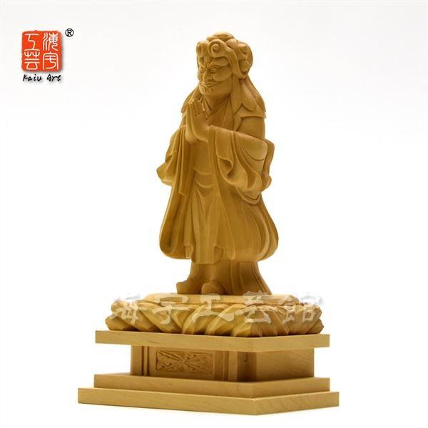 木彫り仏像 柘植【中山鬼子母神立像】 立3.5寸 総高約17cm : 海宇工芸