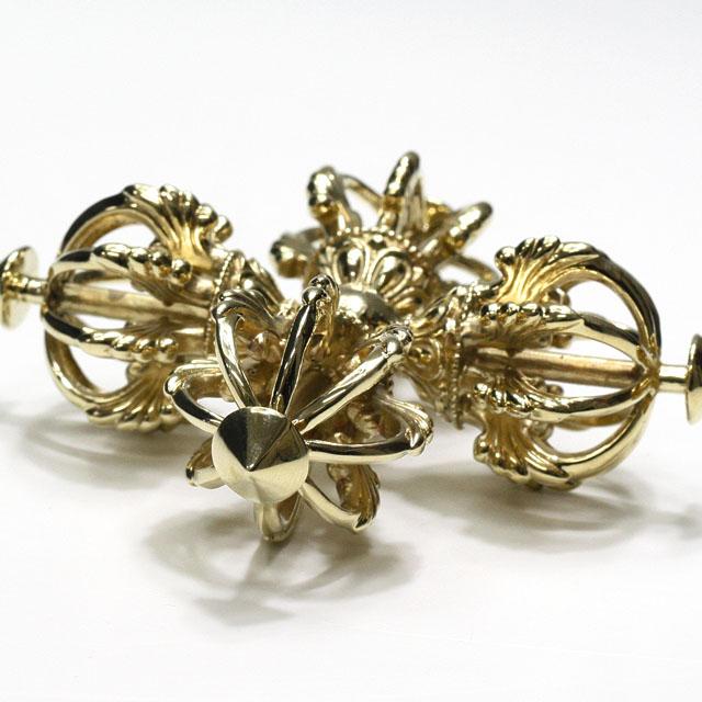 密教法具 九鈷杵 カツマ 羯磨 真鍮製 精品 Mサイズ （ 十字バジュラ