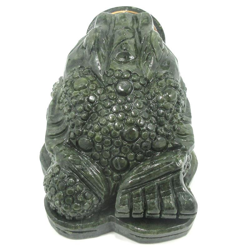 風水 蛙 置物 カエル 三本足の蛙 特大 重さ約3．6kg 天然石