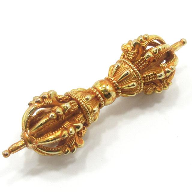 修縁堂】チベット密教 五鈷杵 金剛杵 法器法具 真鍮製 vajra13.