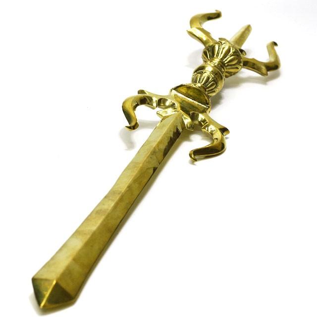 密教法具 新 三鈷剣 利剣 文殊剣 カドゥガ 特大 約46cm 仏具 不動