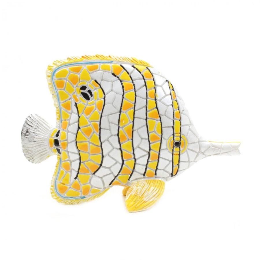 チョウチョウウオ モザイクタイル インテリア 海洋オブジェ アート雑貨