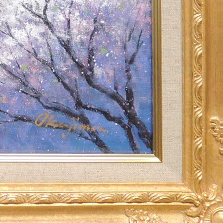 保田三友紀の古典画技法の油絵睡蓮F4号 超高級 額縁付きガラス入り