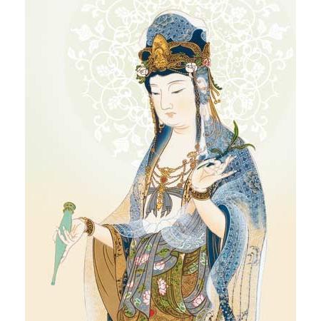 掛け軸 蓮上観音 (高畠周峰) 掛軸 : 掛け軸・絵画の専門店 掛軸堂画廊