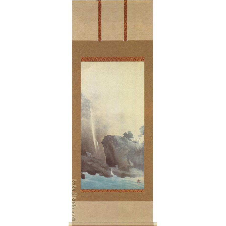 横山大観 掛け軸 曳船 【掛軸】【一間床・半間床】【趣味】 : 掛け軸