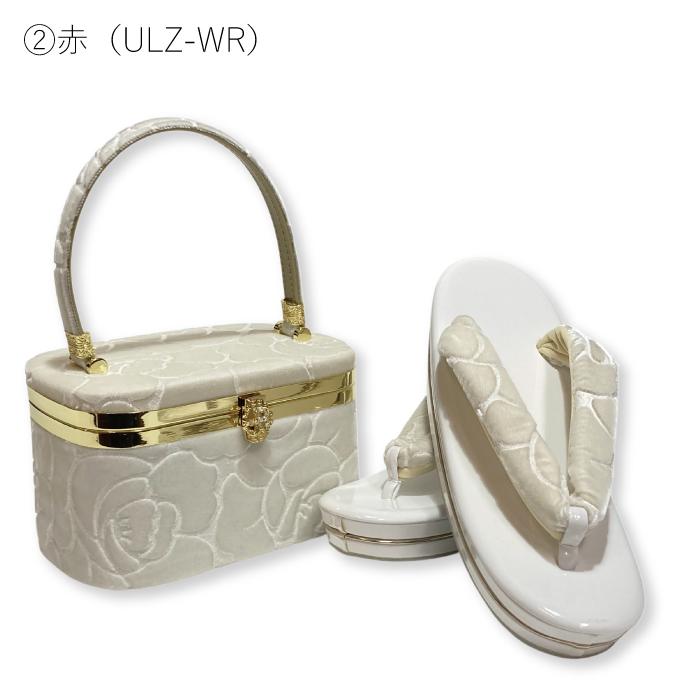 草履バッグ Fサイズ ベロア 薔薇 バラ ぞうり 草履 バッグ セット 女性
