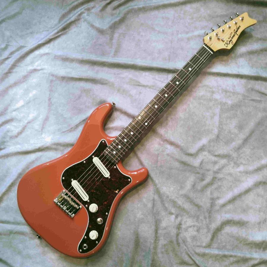 国産ショートスケールエレキギター キングトーンSTS1Eフィエスタレッド