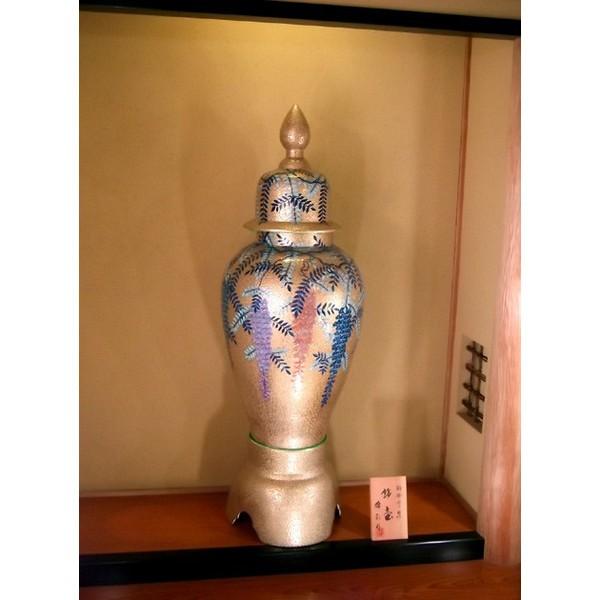 有田焼 染錦黄金藤絵飾り特大沈香壺｜陶芸作家 藤井錦彩 作 : 有田焼