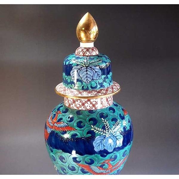 有田焼 染錦金彩唐草桐鳳凰絵飾り沈香壺｜陶芸作家 藤井錦彩 作