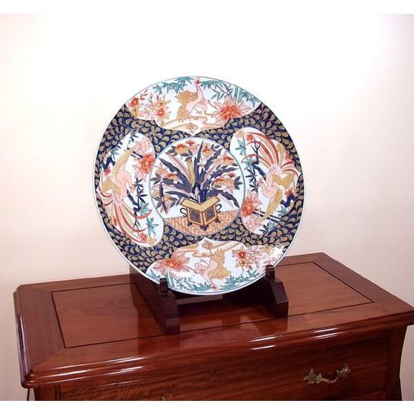 有田焼 古伊万里様式金彩花鳥絵飾り大皿｜陶芸作家 藤井錦彩 作