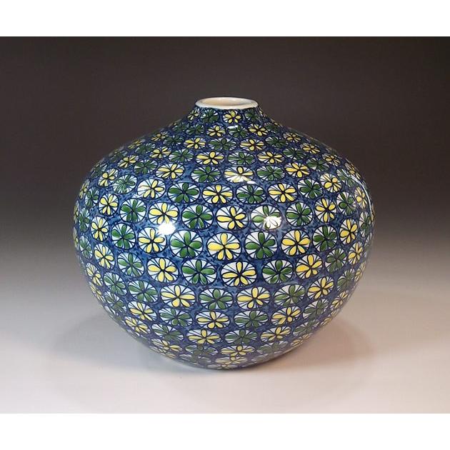 染錦小花文様花瓶｜有田焼 陶芸作家 藤井錦彩作 : 有田焼 藤井錦彩窯