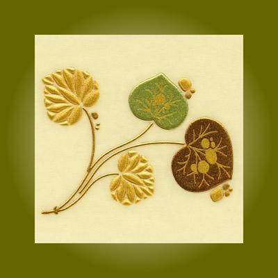 うつし金蒔絵「徳川美術館コレクション／葵(あおい)の葉」 : 金箔屋