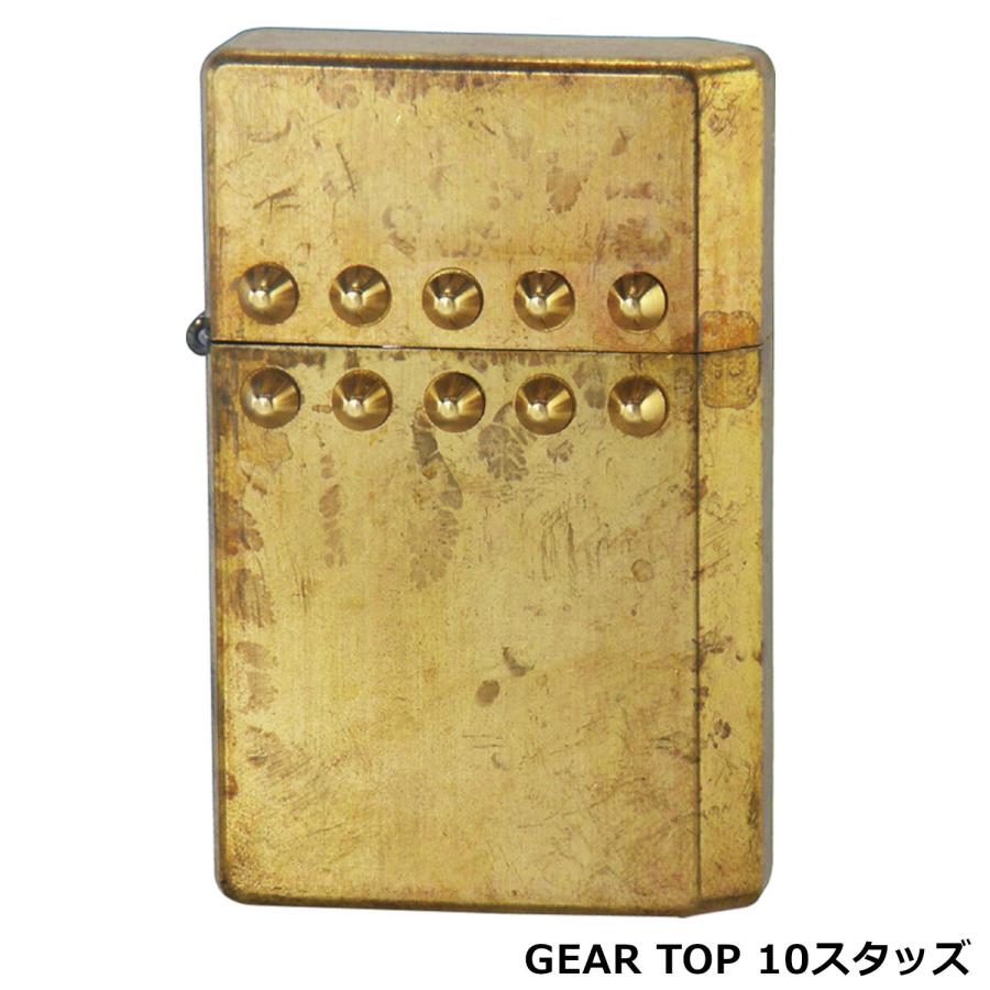 GEAR TOP 10スタッズ オイルライター 日本製 ギアトップ ペンギン