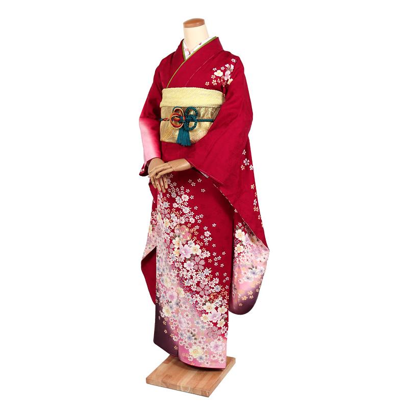 振袖 仕立上がり 成人式 赤 レッド 結婚式 卒業式 パーティー 着物