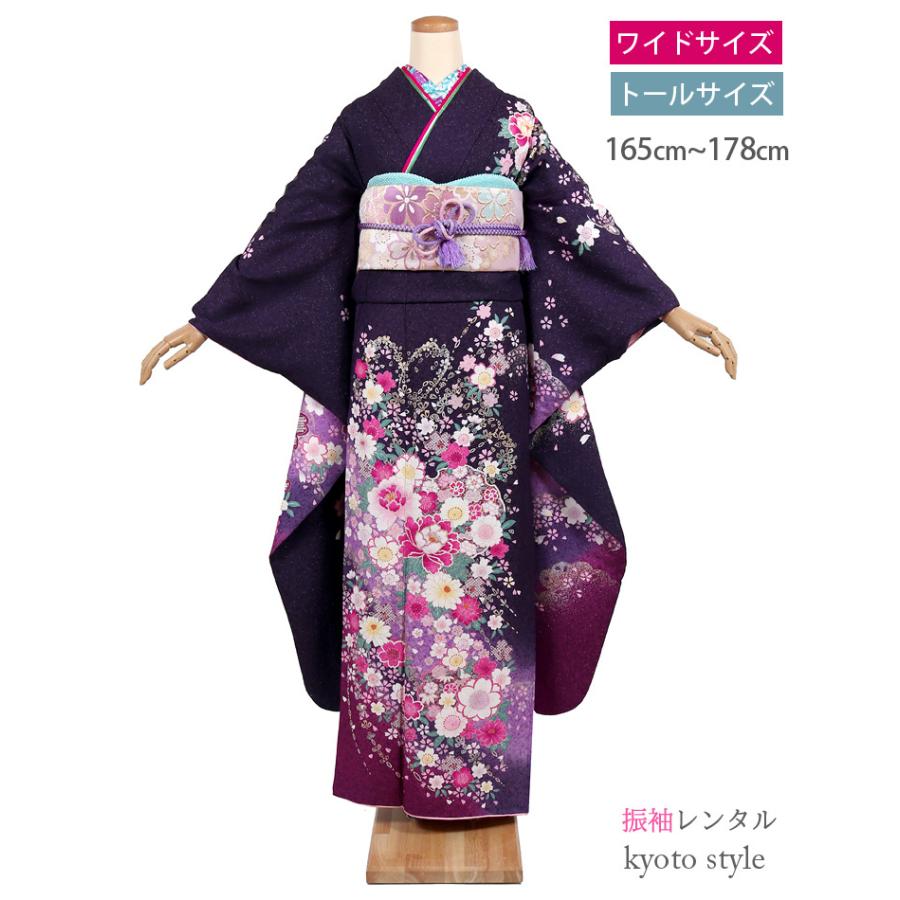 成人式】紫色正絹振袖 フルセット｜30万円クラス相当｜一点もの