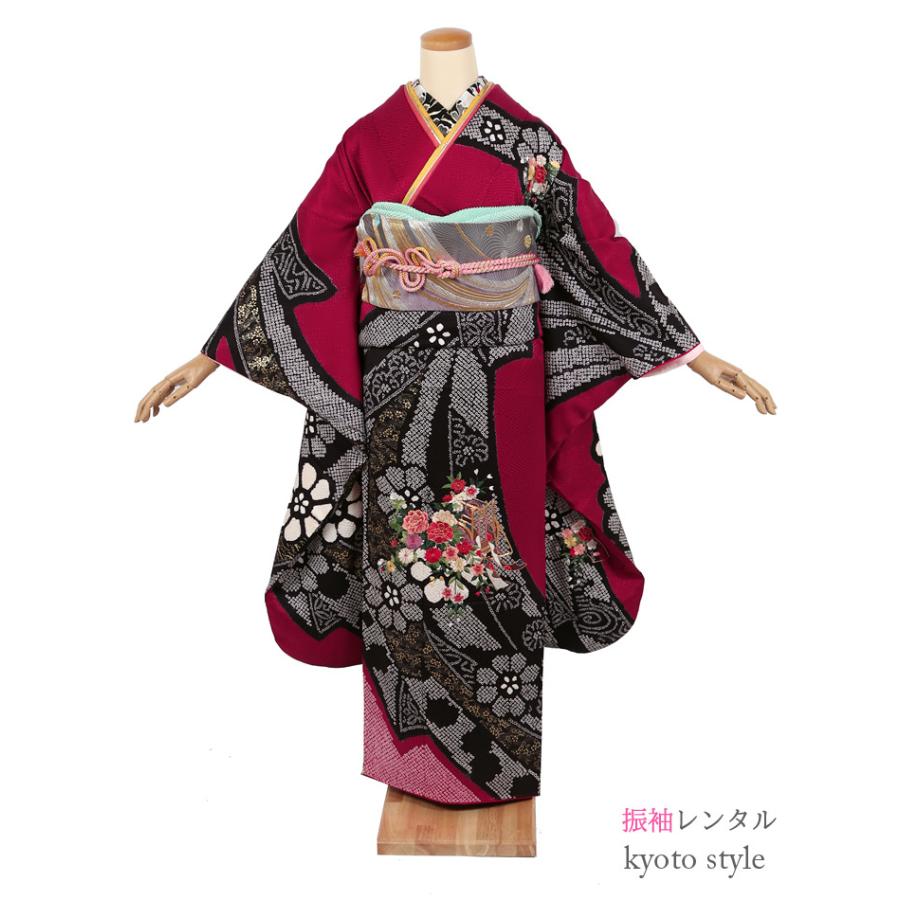 振袖レンタル 成人式 赤 絞り フルセット 結婚式 パーティー 振袖