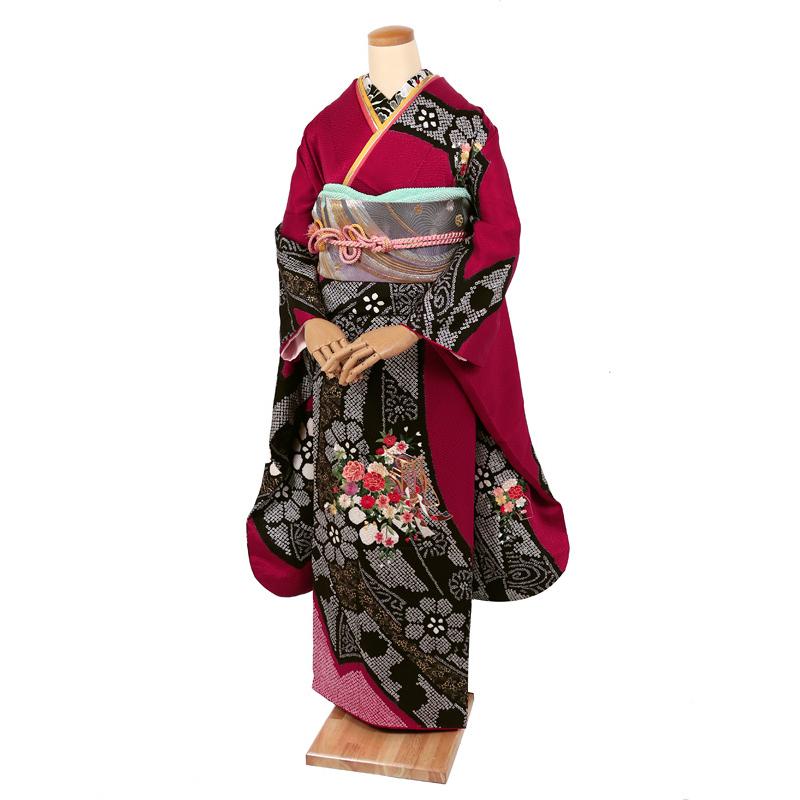 振袖レンタル 成人式 赤 絞り フルセット 結婚式 パーティー 振袖