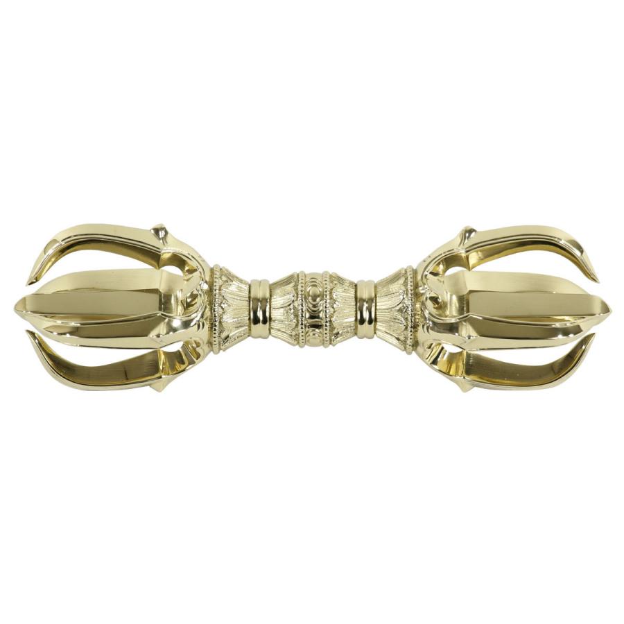 修縁堂】 炎口マンドラ日月杵 金剛杵 銅器 法器 法具