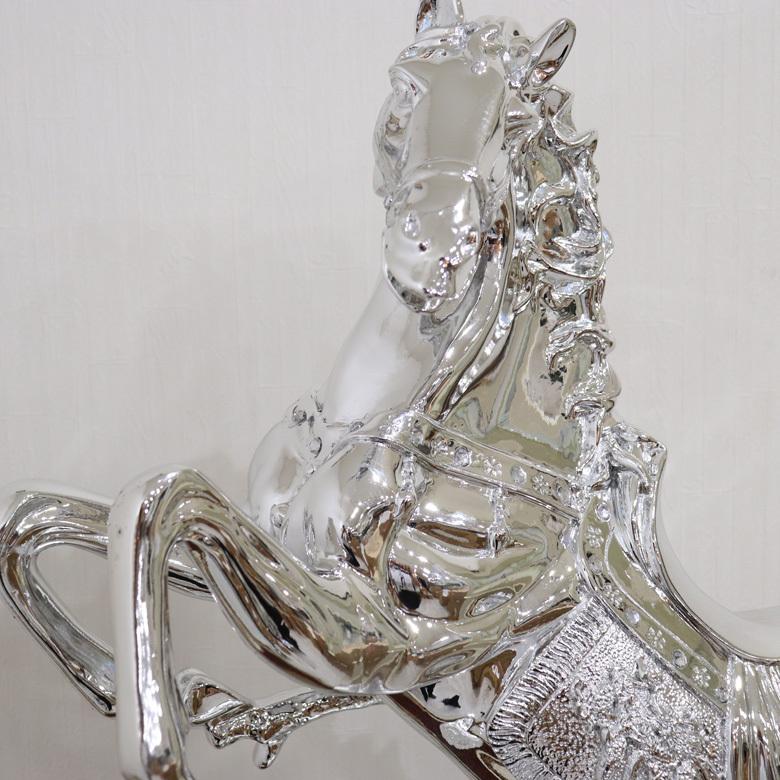 馬の置物 シルバー 銀製 馬 置物 宏作 在銘 シルバーオブジェ 馬の置物