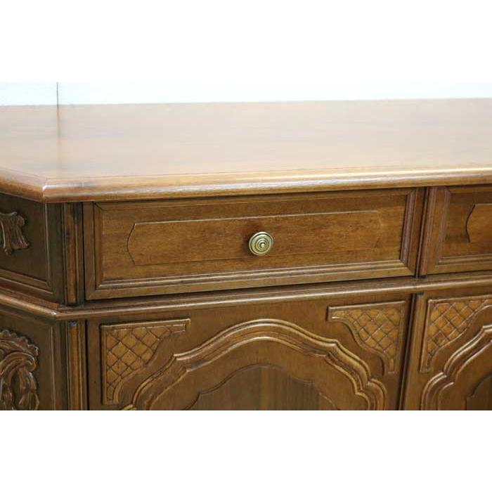 キャビネット 木製 イタリア 完成品 猫脚 象嵌 ブラウン ヨーロピアン