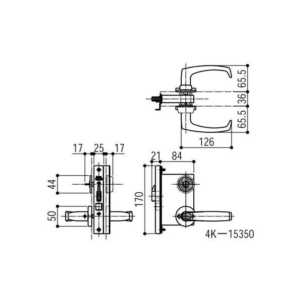 YKK AP 交換 用 部品 レバーハンドル 錠 HH-4K-15350の後継品( HH-6K