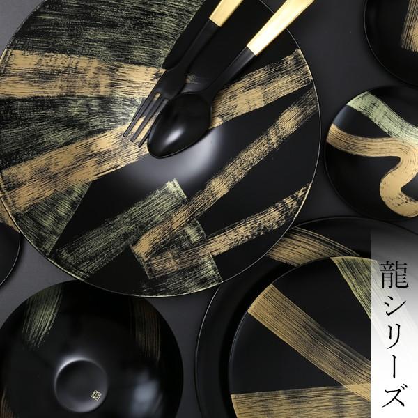 宮内庁御用達 山田平安堂 オーバルプレート 龍水 漆器 金蒔絵 オーバル