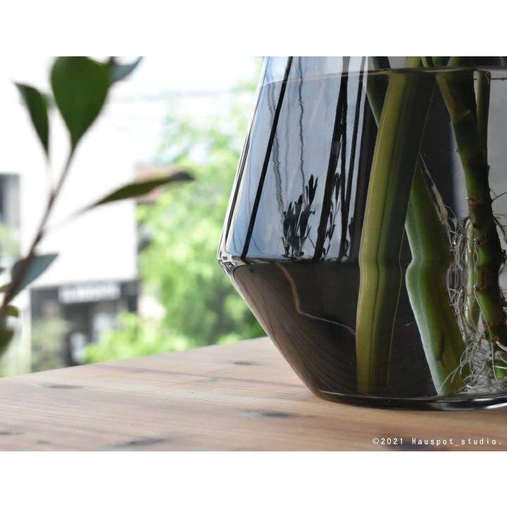 LALIQUE グレー ガラス花瓶 動物模様 LALIQUE グレー ガラス花瓶 動物