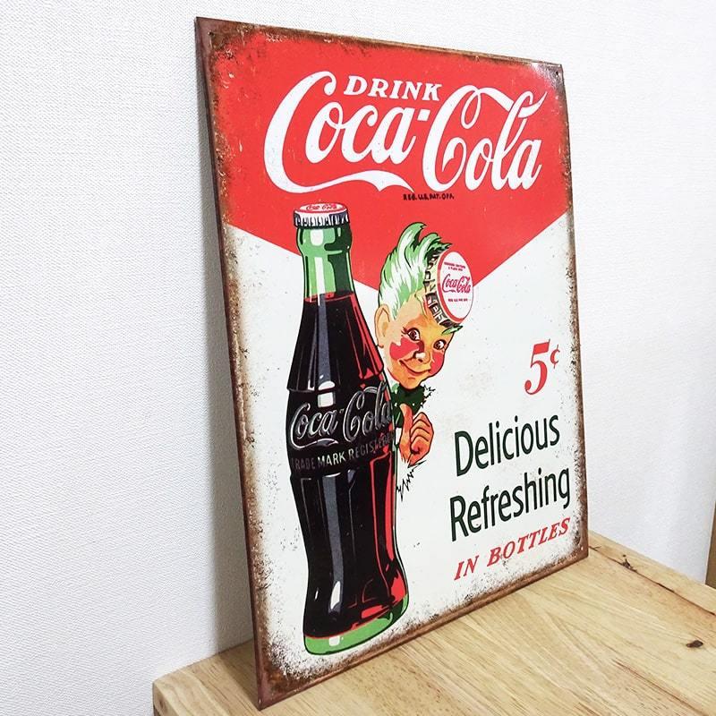 Coca Cola（コカコーラ） ブリキ看板 アンティーク COKE-SPRITE BOY 5