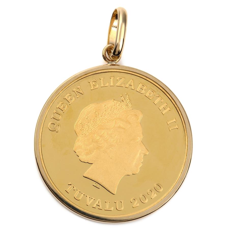 純金 K24 ホース 1/2oz 金貨 コイン ペンダントトップ シンプル K18 枠