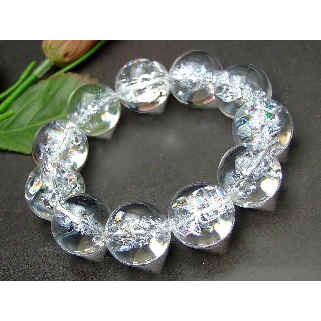 天然石 パワーストーン 53447 特級 20mm 虹入り ヒマラヤ 水晶