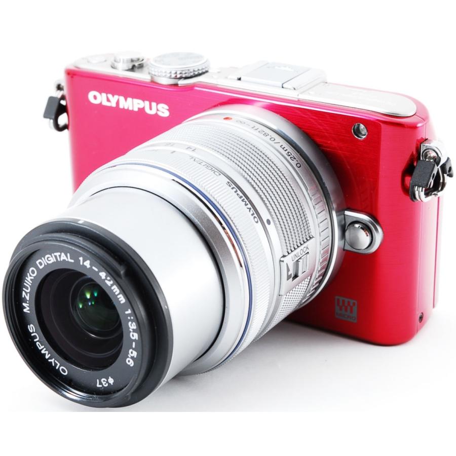OLYMPUS PEN オリンパス ミラーレス Lite E-PL3 レンズキット レッド