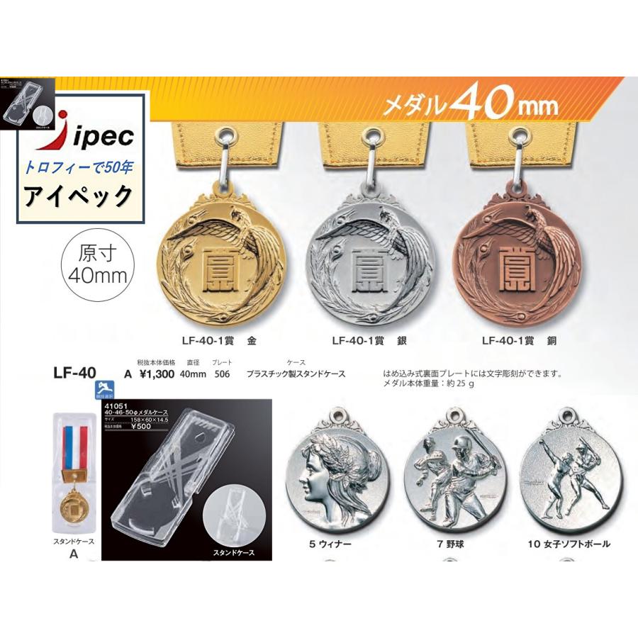 メダル LF-40A Aセット 4cmメダル プラスチック製スタンドケース付