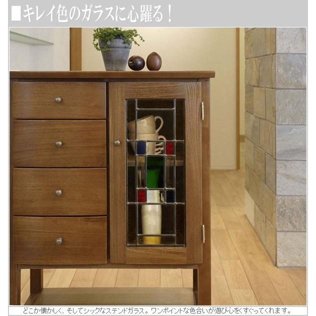 曙工芸製作所 ステンドキャビネット ガラス アンティーク サイドボード
