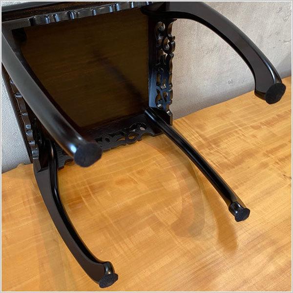 花台 木製 床の間 和風 和室 飾台 黒檀調 飾り台 完成品 ブラック 和