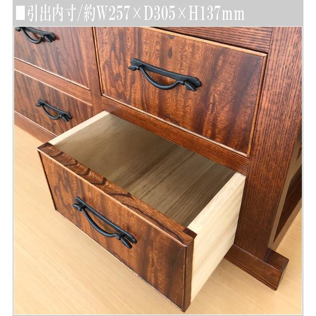 からくりタンス 和風 からくり箪笥 木製 からくりダンス 無垢 からくり