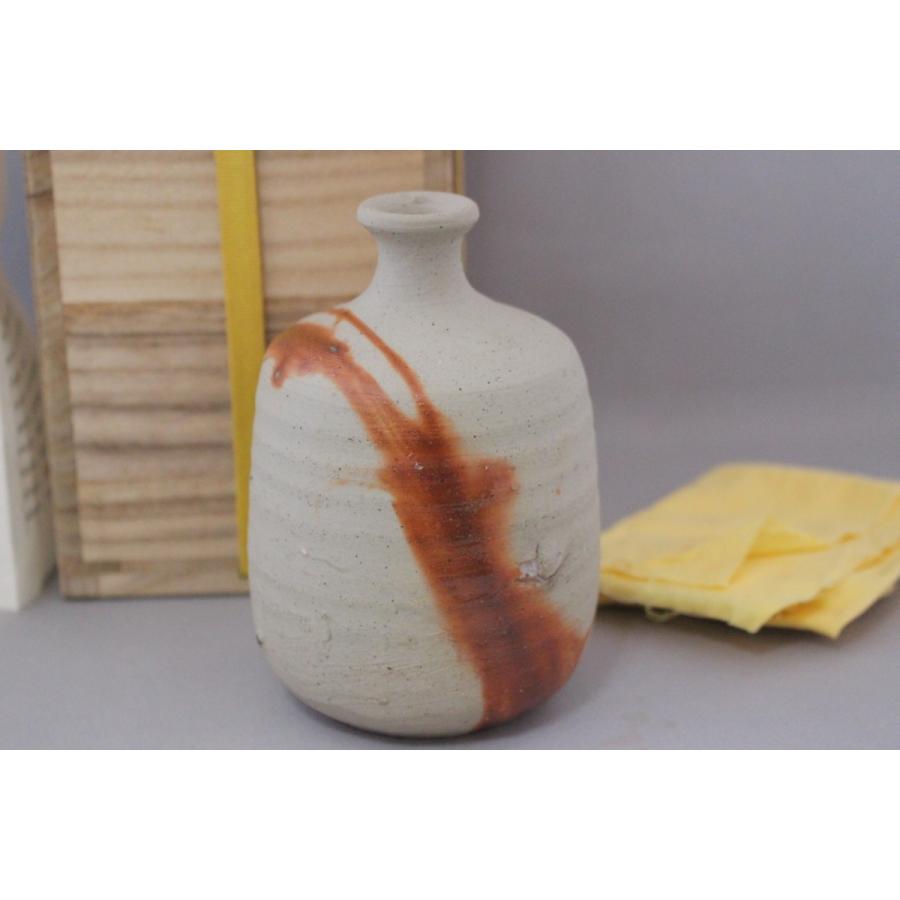 備前焼 山本陶秀 徳利 人間国宝 緋襷焼 共箱 伊部陶苑 : 備前焼 伊部陶