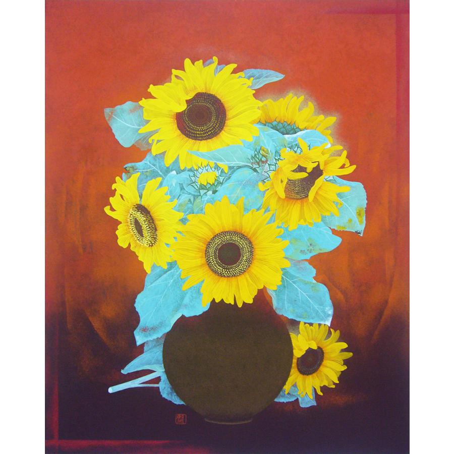 日本画仲林敏次作50号