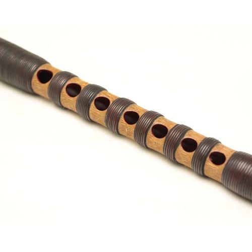 山 ②龍笛 本管 雅楽 藤巻 長さ40cm 江戸期時代物 龍笛 本管 雅楽 藤巻