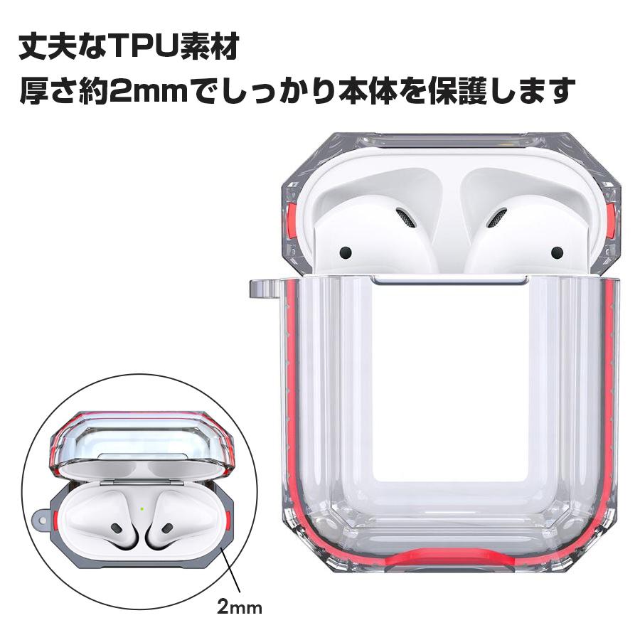 AirPods Pro ワイヤレス充電モデル対応 ケースカバー スケルトン TPU