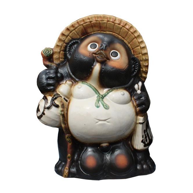 信楽焼 たぬき 福狸 18号 陶器 置物 タヌキ : 彩り屋 - 通販 - Yahoo