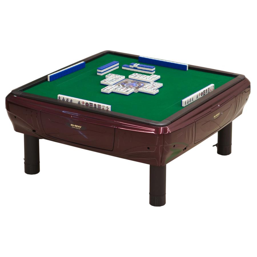 全自動麻雀卓 座卓 ハーフレッグ 麻雀卓 33mm ワインレッド 2147