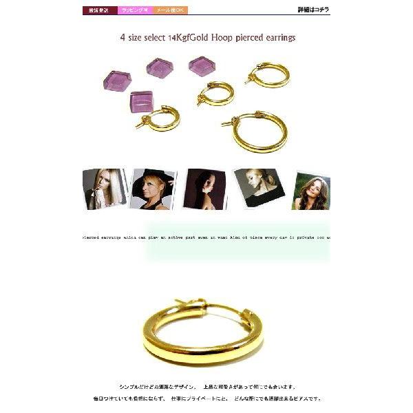Goldfilled 14KGF アメリカ発 K14ゴールドフィルドフープピアス 片耳用