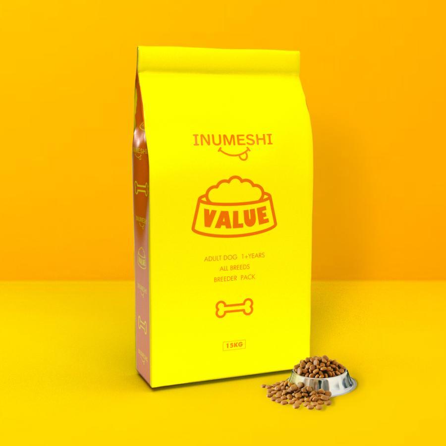 INUMESHI バリュー 15kg ブリーダーパック 成犬・高齢犬用 全犬種用