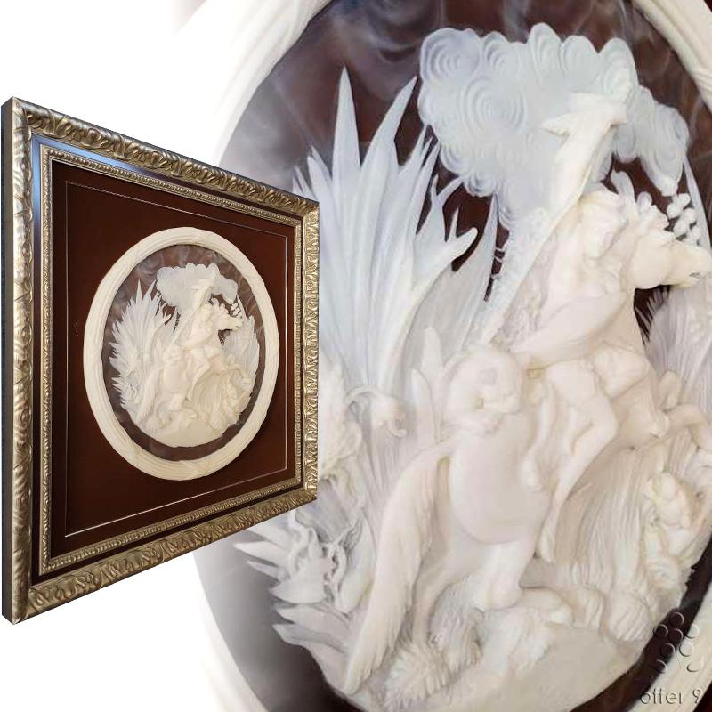 1点もの】アンティーク インコレイストーン カメオアート インテリア