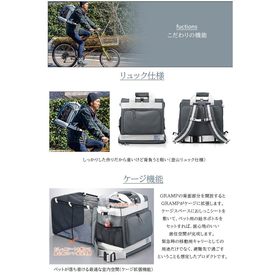 ペット用防災バッグ リオニマル リュック型 ペットキャリー GRAMP