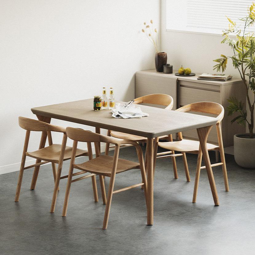 4人用 ダイニングテーブルセット 5点(幅1500mm 食卓テーブル×1 食卓