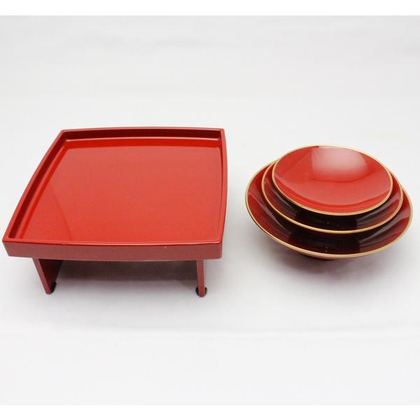 漆器 お正月 お屠蘇セット 越前漆器 朱 若松沈金 屠蘇器 : おいしい