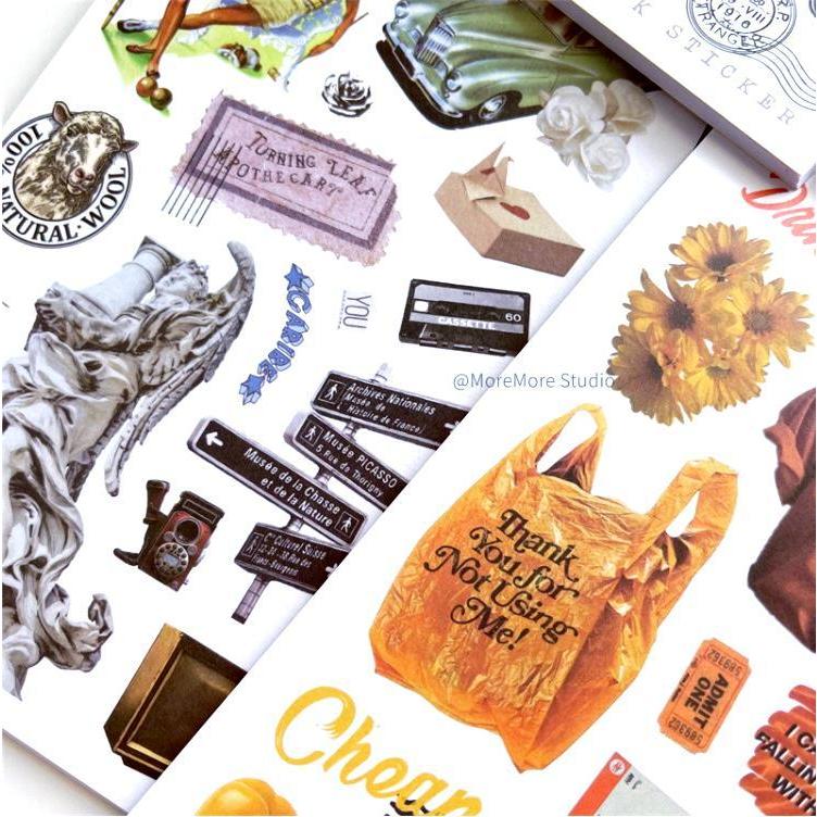 シールブック 型抜き 20頁/冊 大きめ 大容量 マステ ダイカット