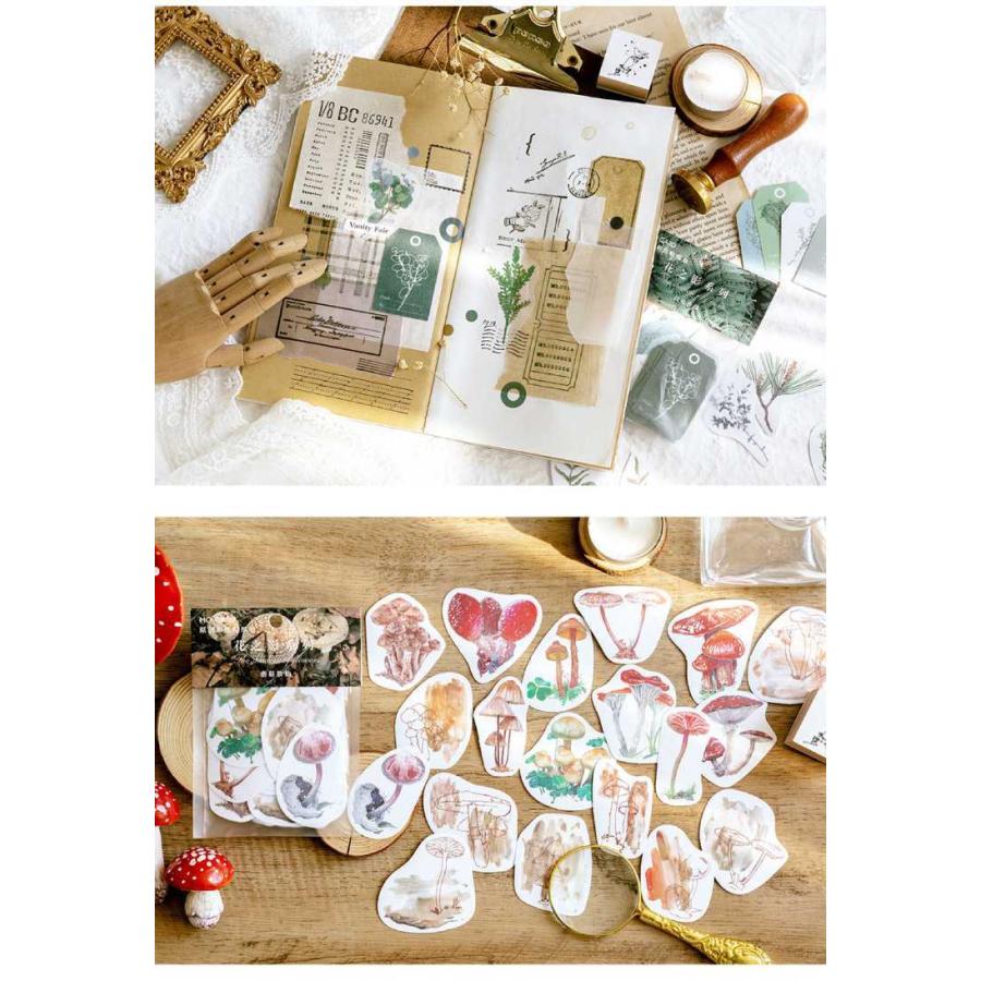 海外マスキングテープ素材 40枚入り フレークシール コラージュ マステ