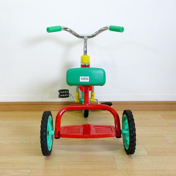 三輪車 日本製 豆ダッシュ ベアーズ シンプル ステップ付 レッド or